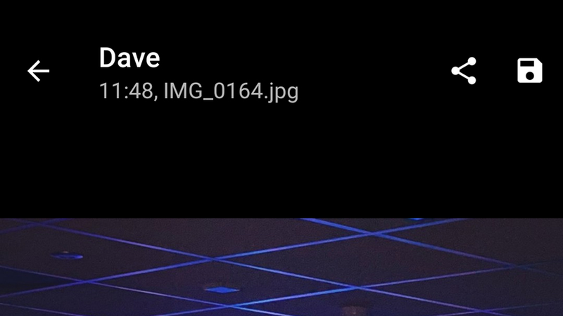 The save icon lives on in Android Messages.